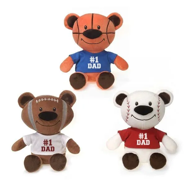 9" Sports Bears with #1 Dad