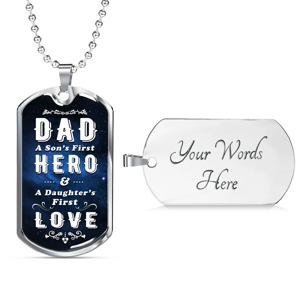 A Dad's First Dog Tag Necklace