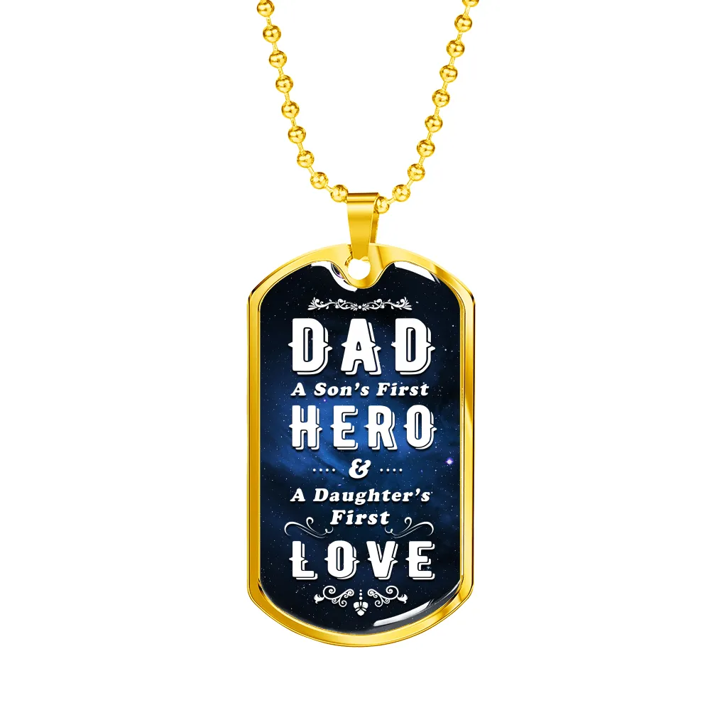 A Dad's First Dog Tag Necklace