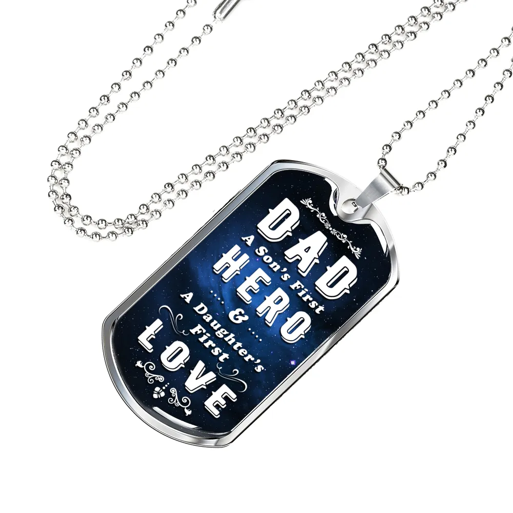 A Dad's First Dog Tag Necklace