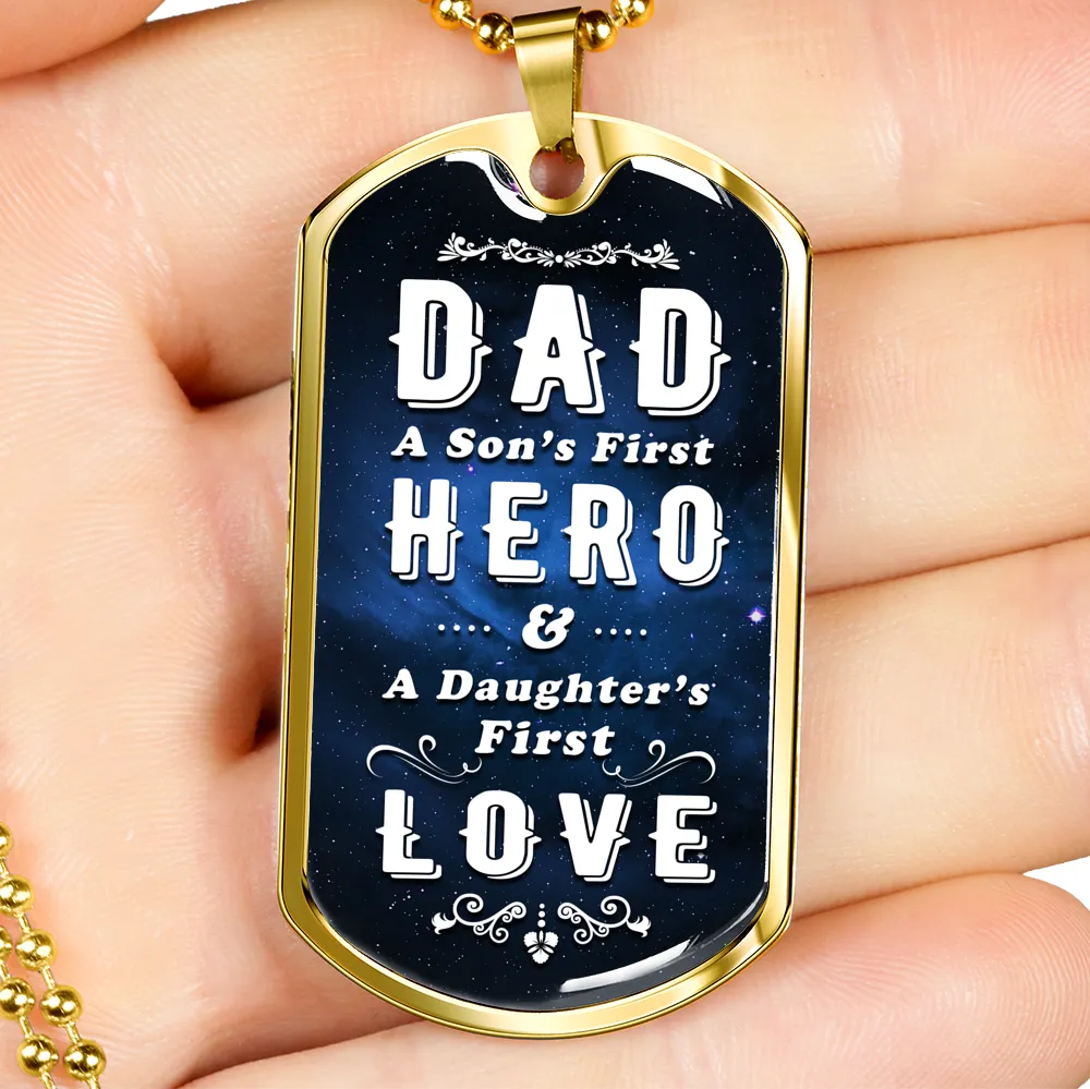 A Dad's First Dog Tag Necklace