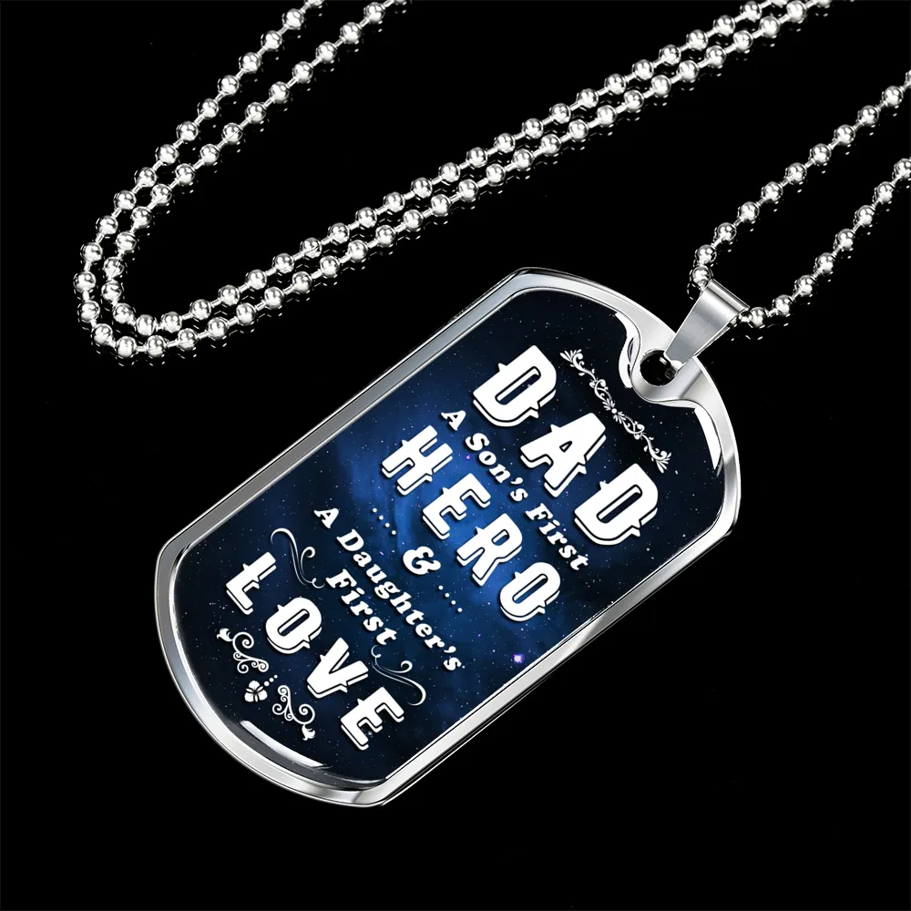 A Dad's First Dog Tag Necklace