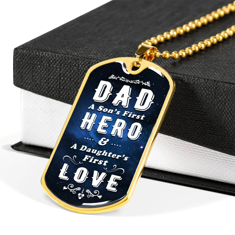 A Dad's First Dog Tag Necklace