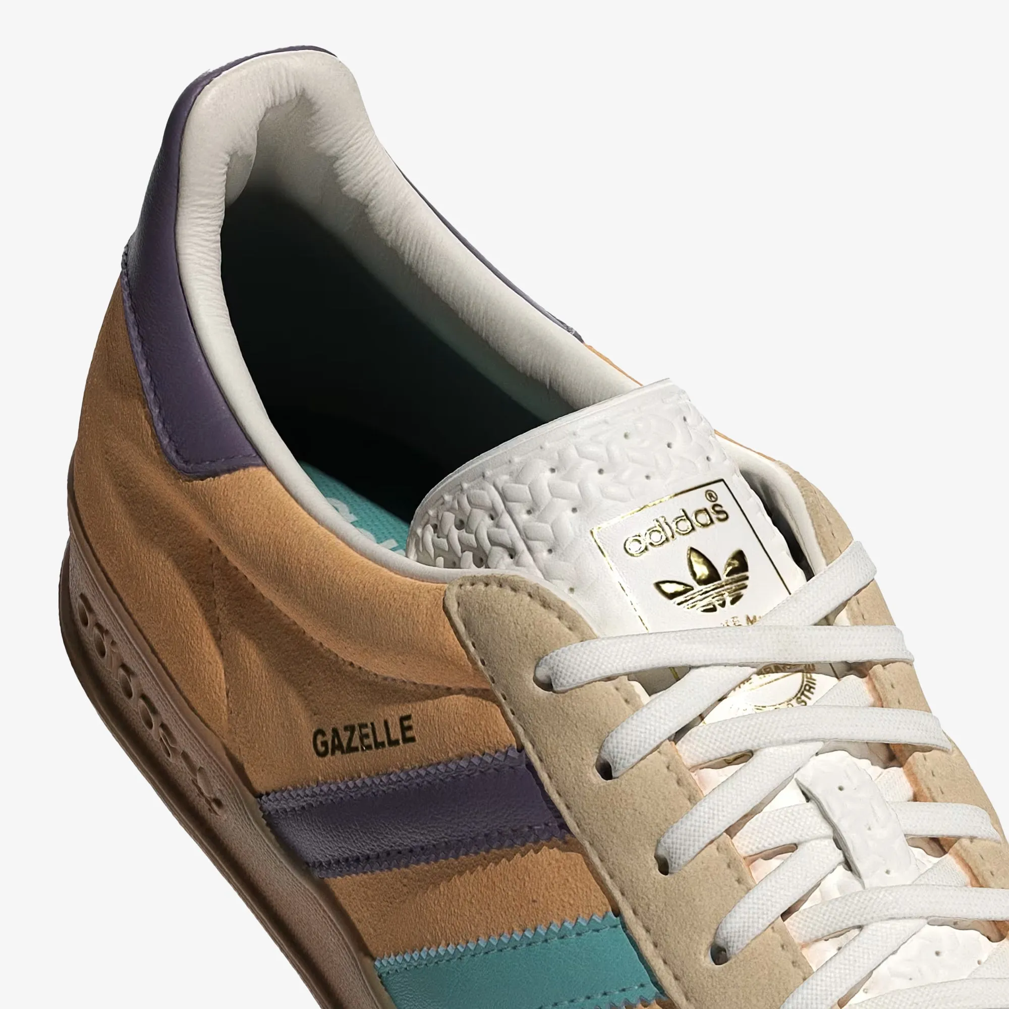 Adidas Originals | GAZELLE INDOOR { GLOW ORANGE/VIOLET/OFF WHITE