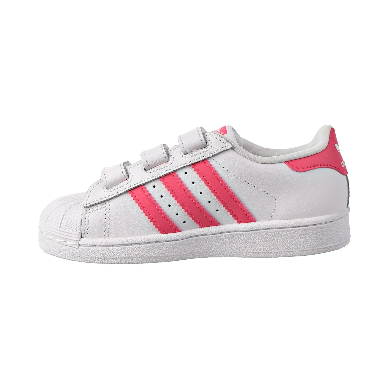 Adidas Superstar CF C Little Kids Shoes Footwear White/Real Pink/Real Pink