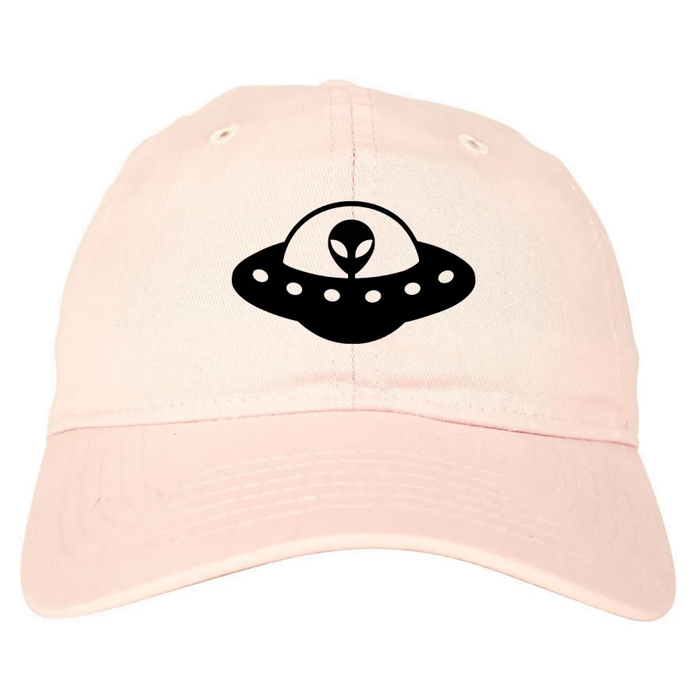 Alien Spaceship Chest Mens Dad Hat Baseball Cap