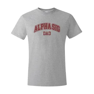 Alpha Sig Heather Gray Dad Tee