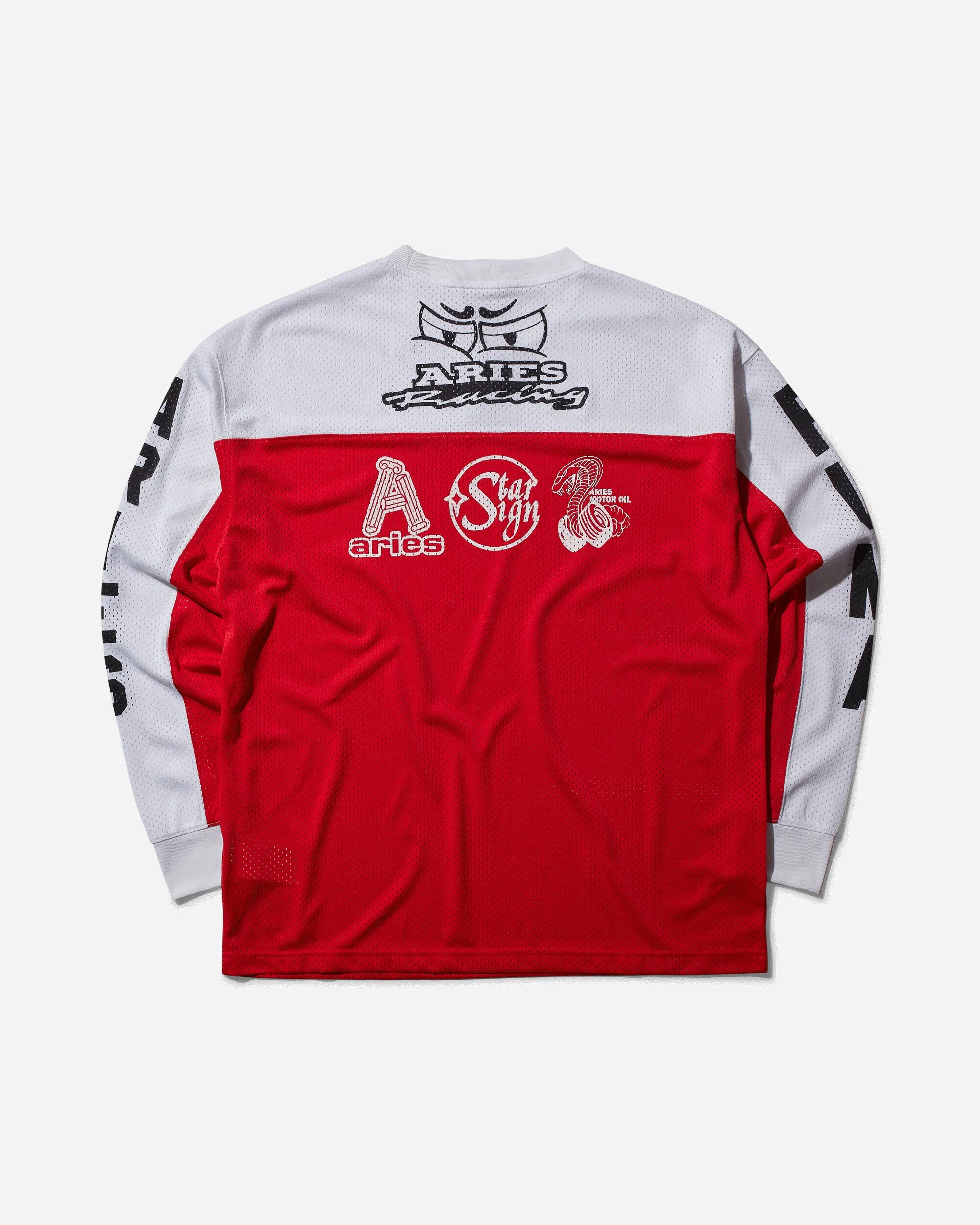 Aries Mesh Longsleeve T-Shirt For All Time Red