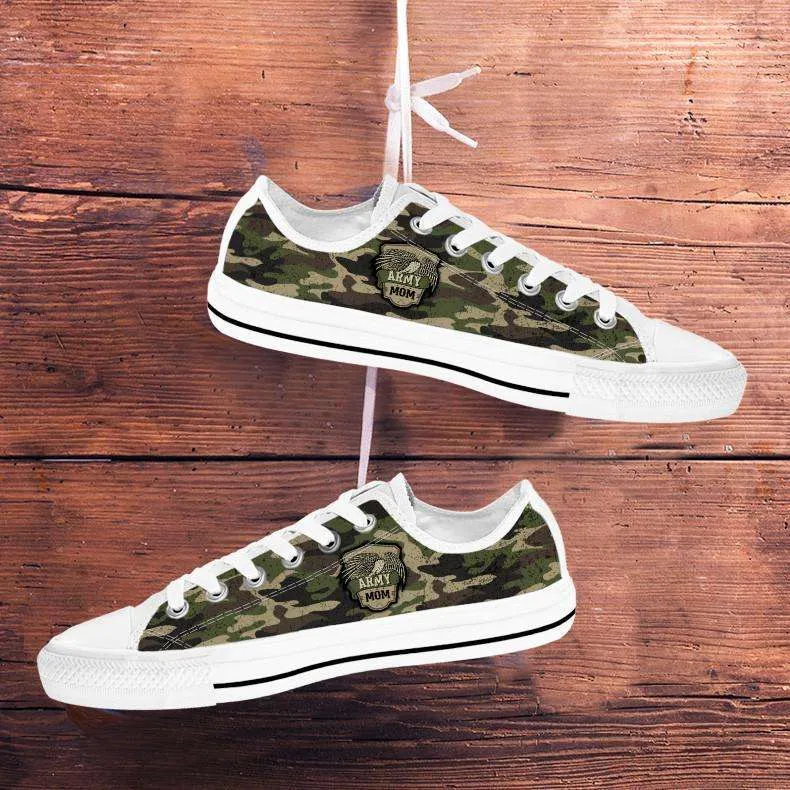 Army Mom / Army Dad Camouflage Classic Canvas Tennis Shoes