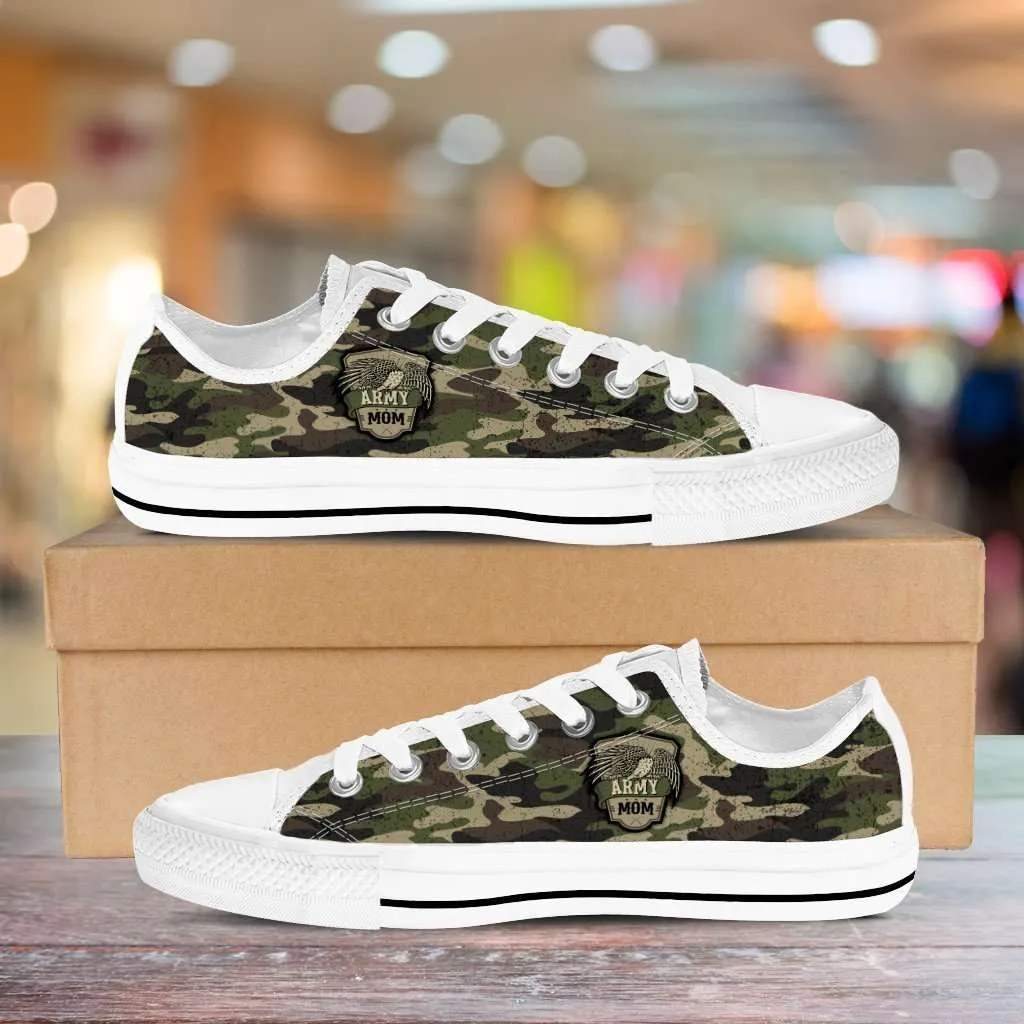 Army Mom / Army Dad Camouflage Classic Canvas Tennis Shoes