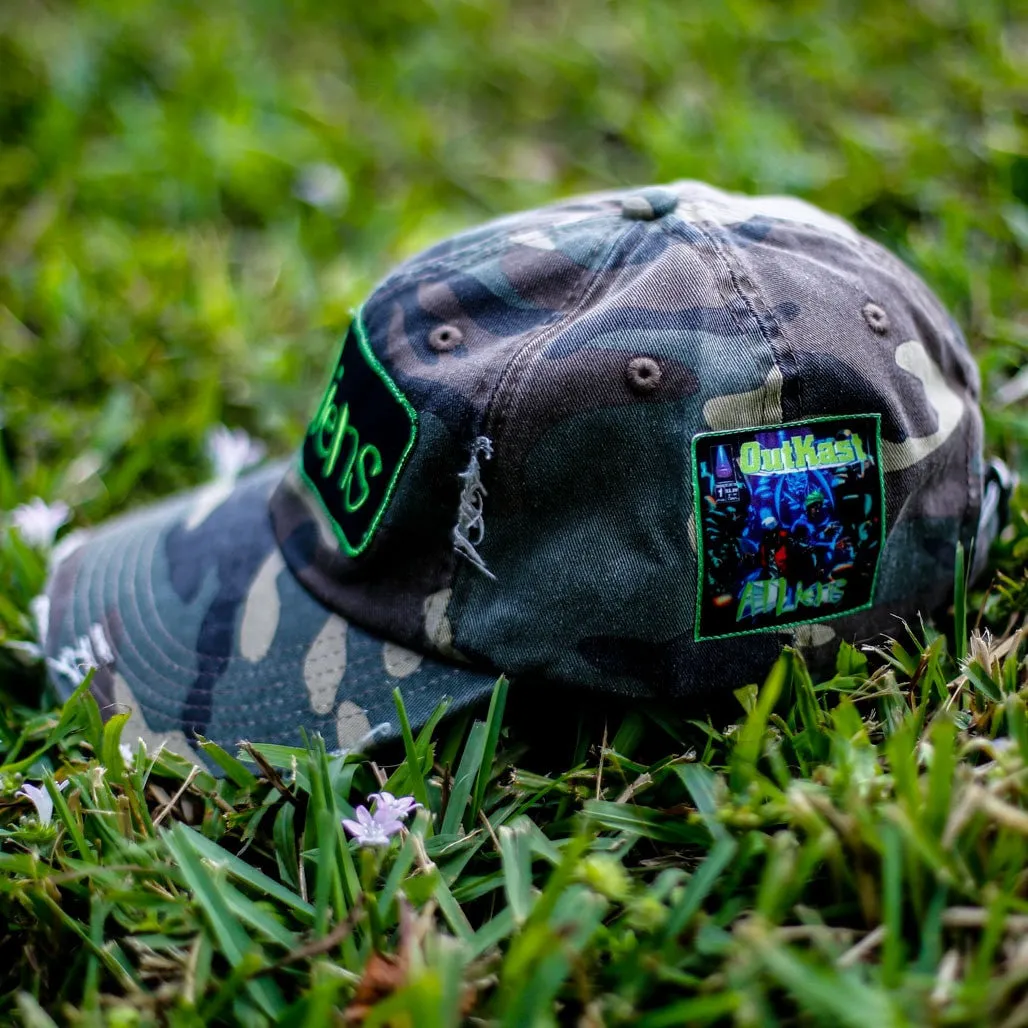 Atliens Distressed Vintage Hip Hop Hat Camo