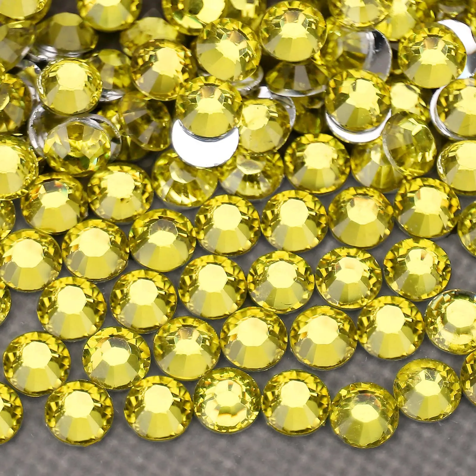 AUREHEN 10000PCs 2-6MM Citrine Resin Flat Back Rhinestones, Round Non Hotfix Resin Rhinestones Nail Gems Stones with Tweezer & Picker Pen for Tumblers Nail Art & DIY Decoration