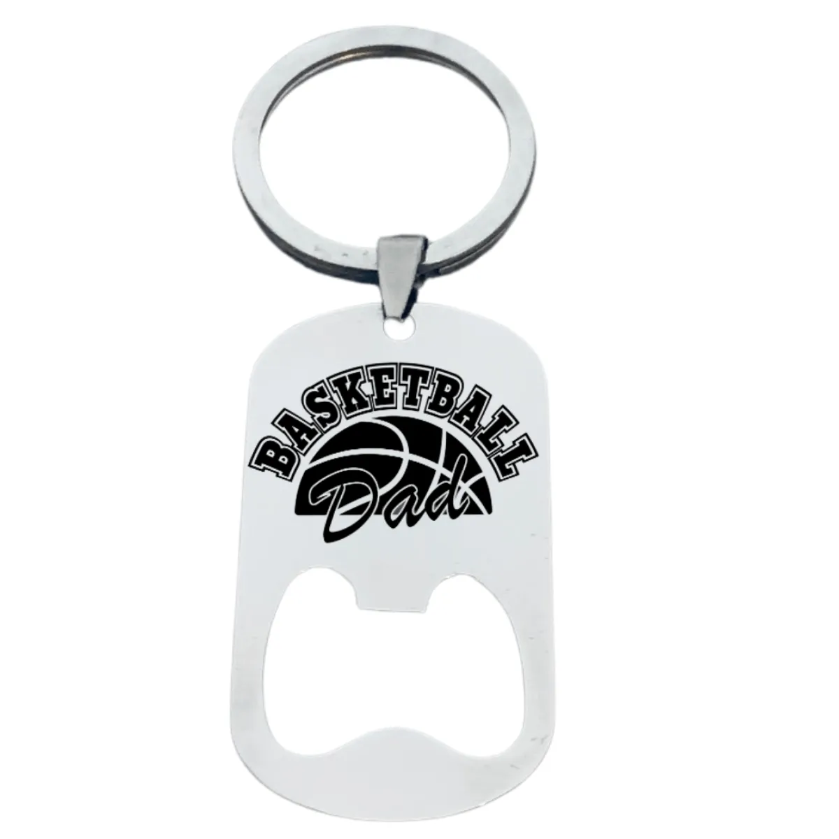 Basketball Dad Bottle Opener Keychain