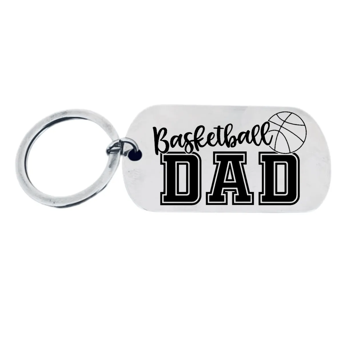 Basketball Dad Tog Tag Keychain