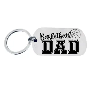 Basketball Dad Tog Tag Keychain