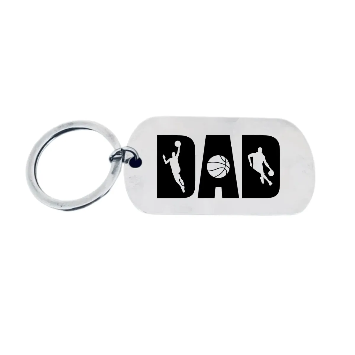 Basketball Dad Tog Tag Keychain