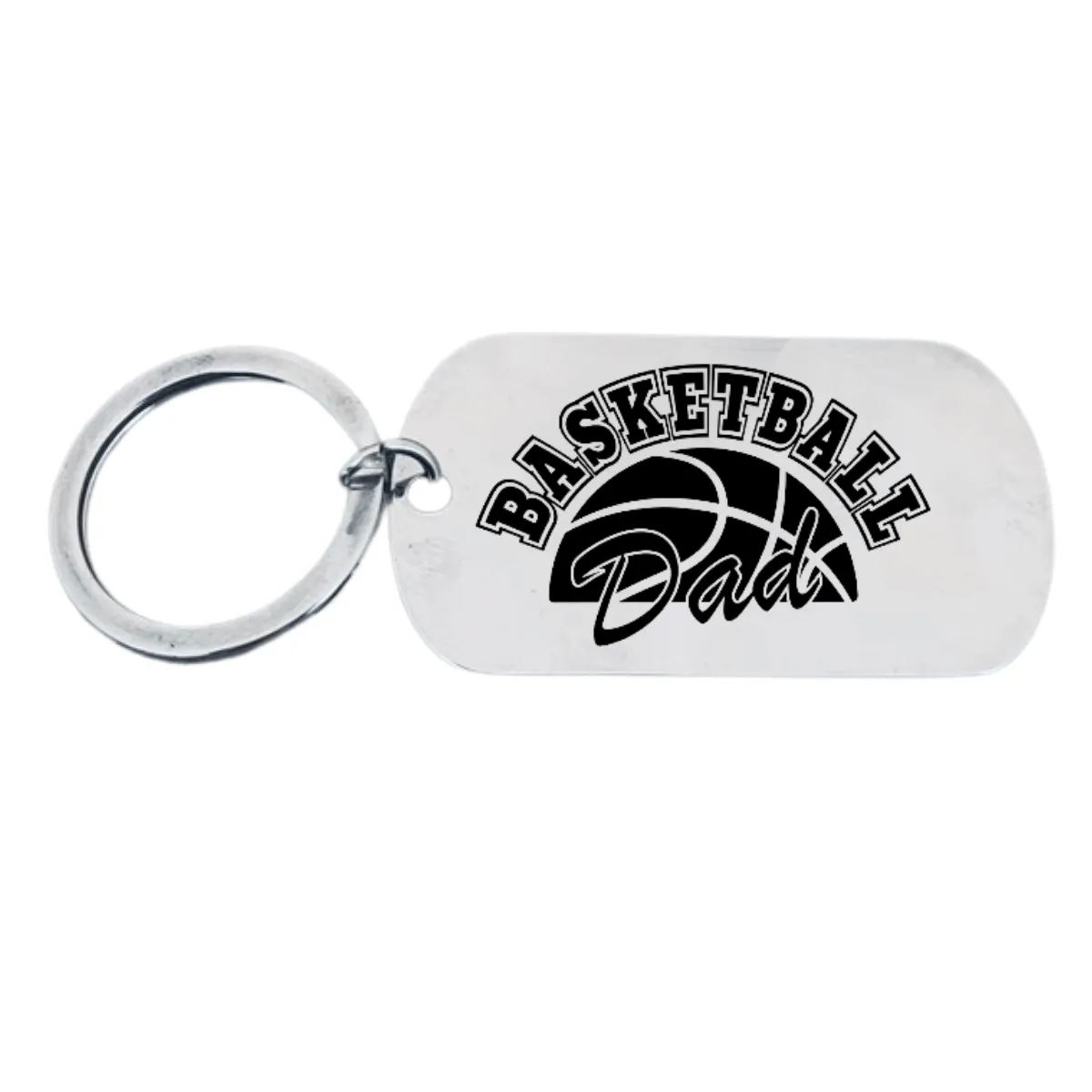 Basketball Dad Tog Tag Keychain