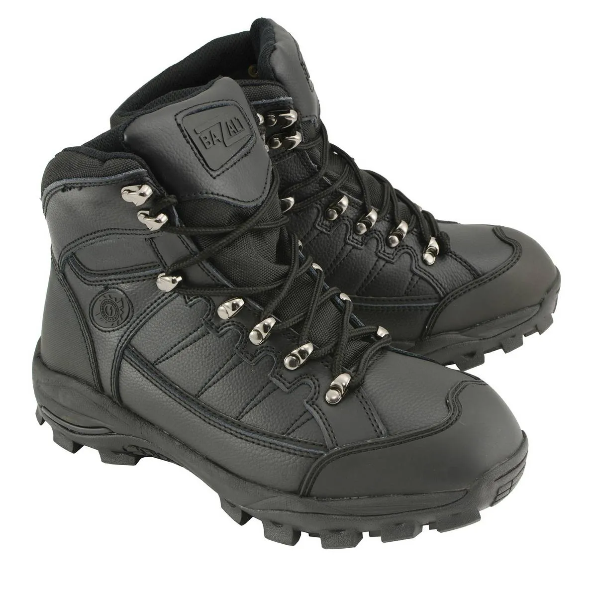 Bazalt MBM9128 Men's Black Water and Frost Proof Leather Lace-Up Work Boots