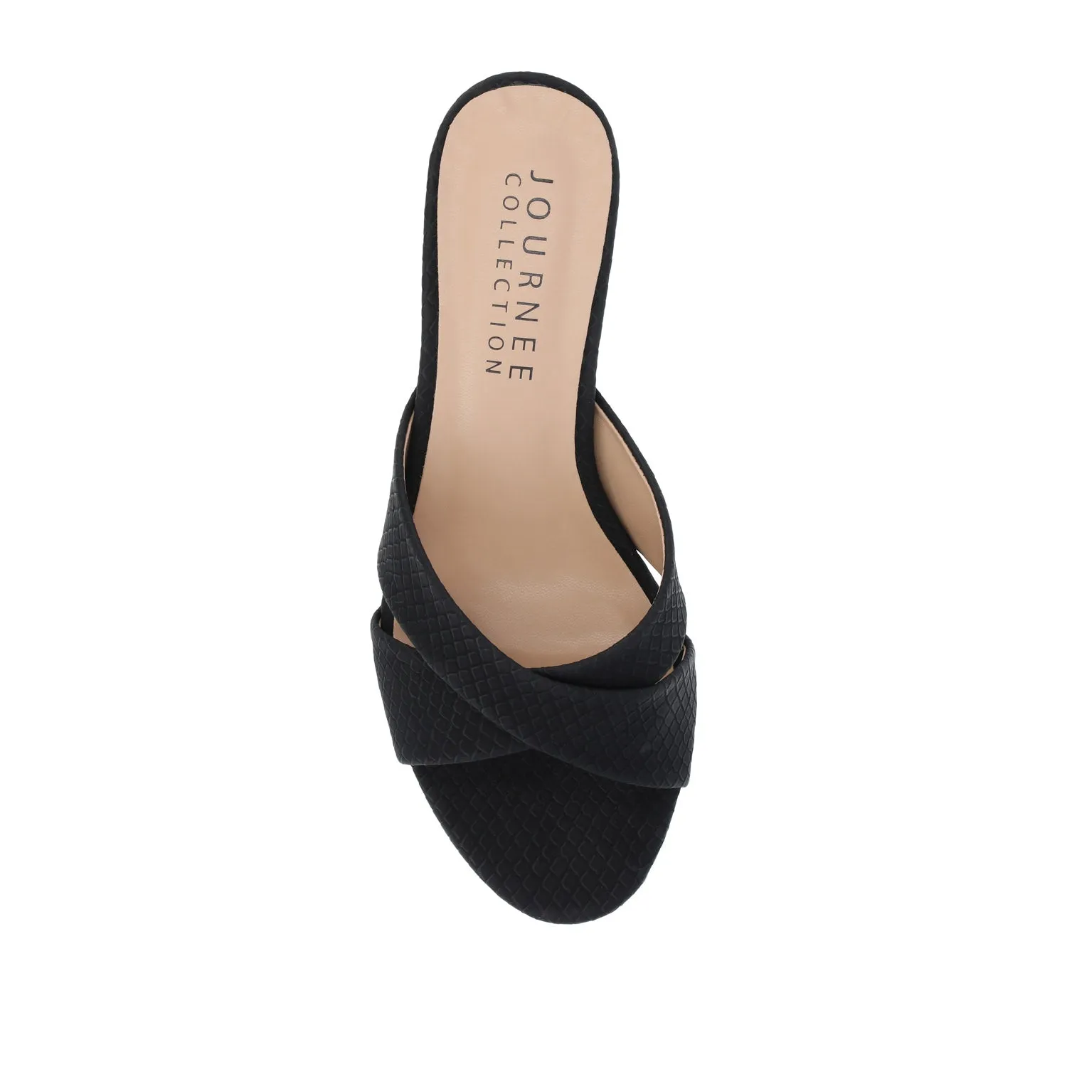 BERKLY KITTEN HEEL MULES IN FAUX LEATHER