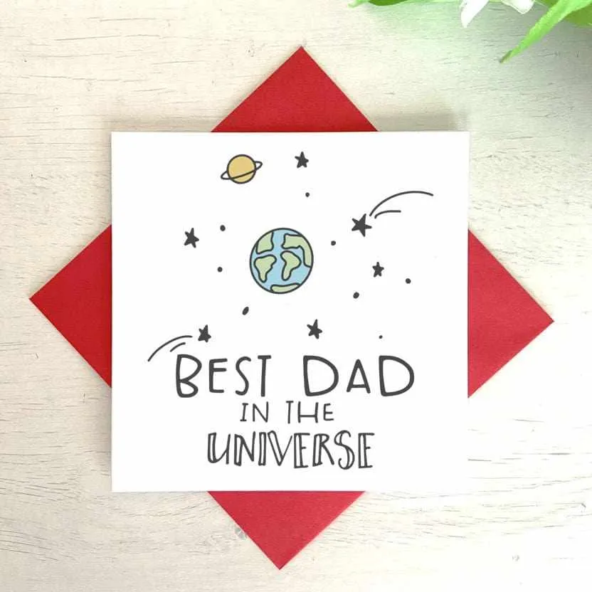 Best Dad In The Universe Card