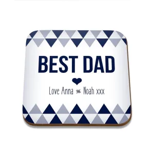 Best Dad Square Coaster - Single