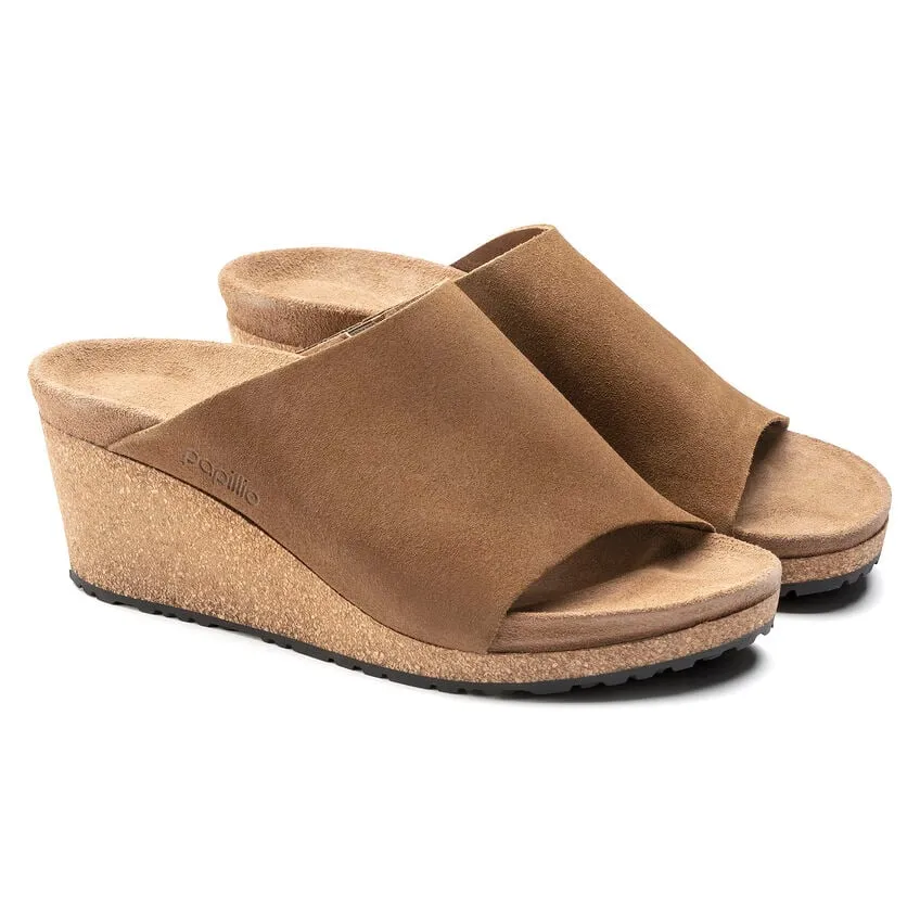 'Birkenstock' Women's Namica Suede Leather Wedge Sandal - Tea