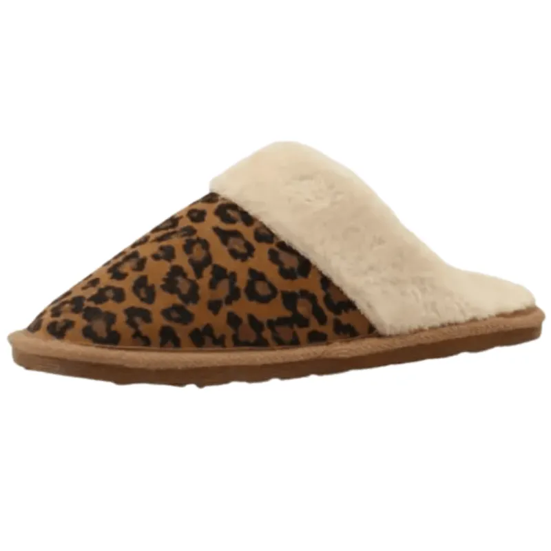 Blazin Roxx Women's Leopard Print Faux Sherling Lined Slippers 5729297