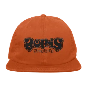 Boris "Heavy Rocks: Black Logo" Orange Dad Hat