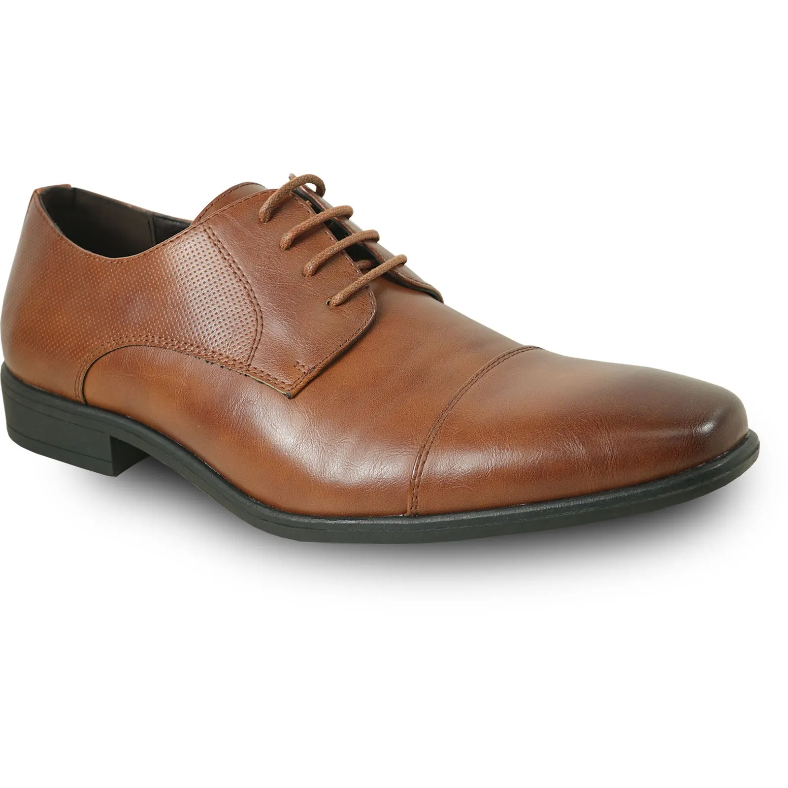 BRAVO Men Dress Shoe KING-6 Oxford Shoe Cognac - Medium and Wide Width Available