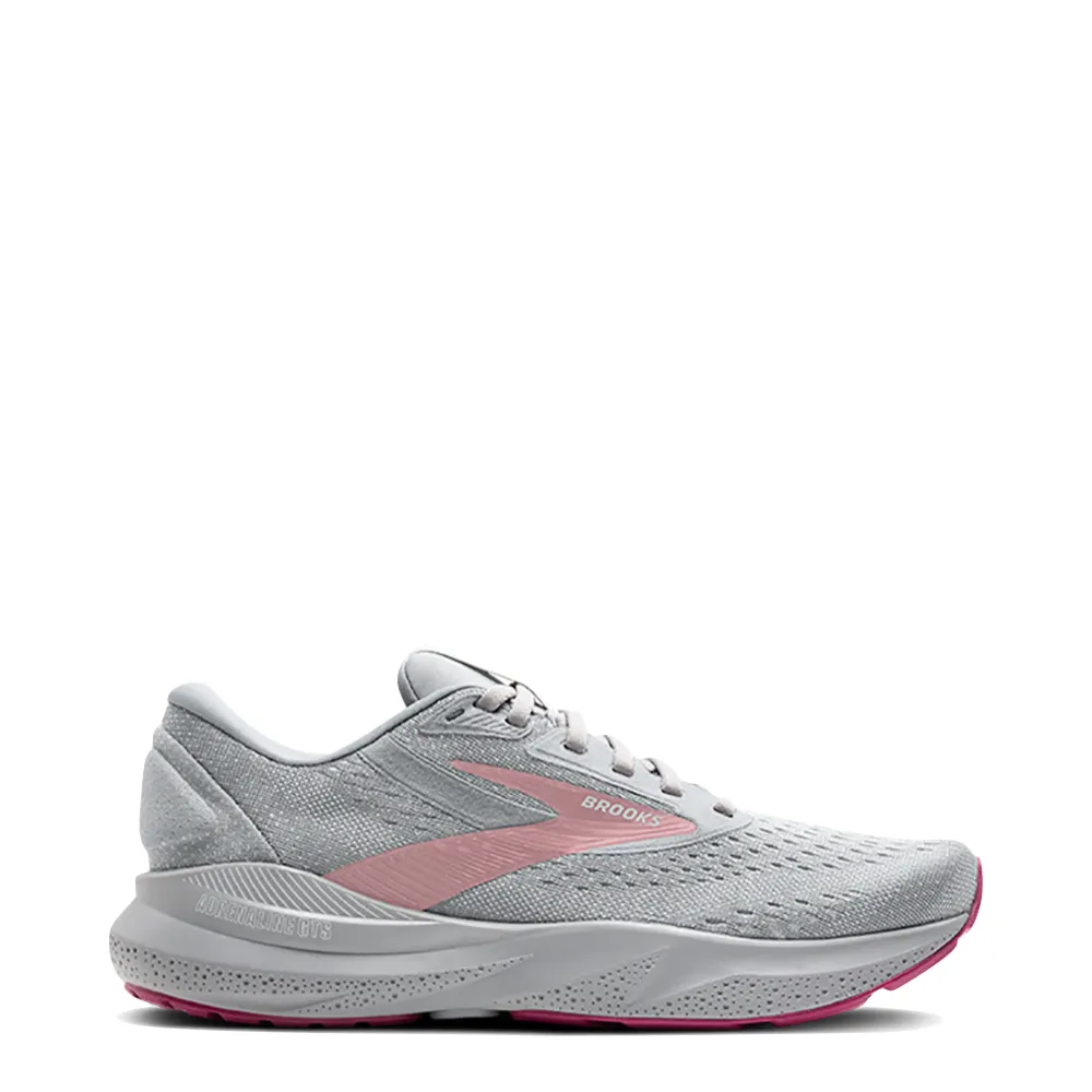 Brooks Women's Adrenaline GTS 24 Sneaker in Alloy/White/Zephyr