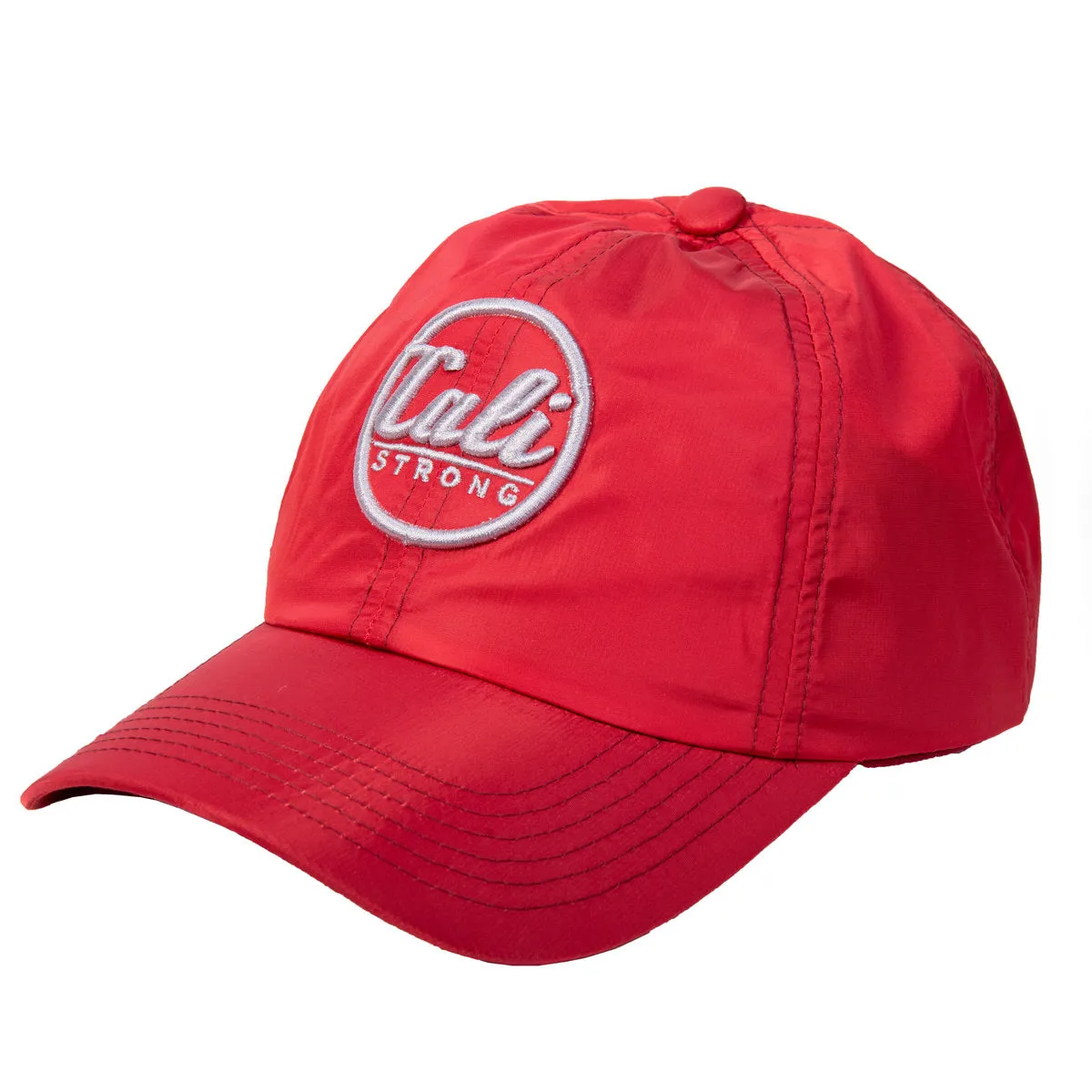 CALI Strong Classic Dad Hat Red Silver