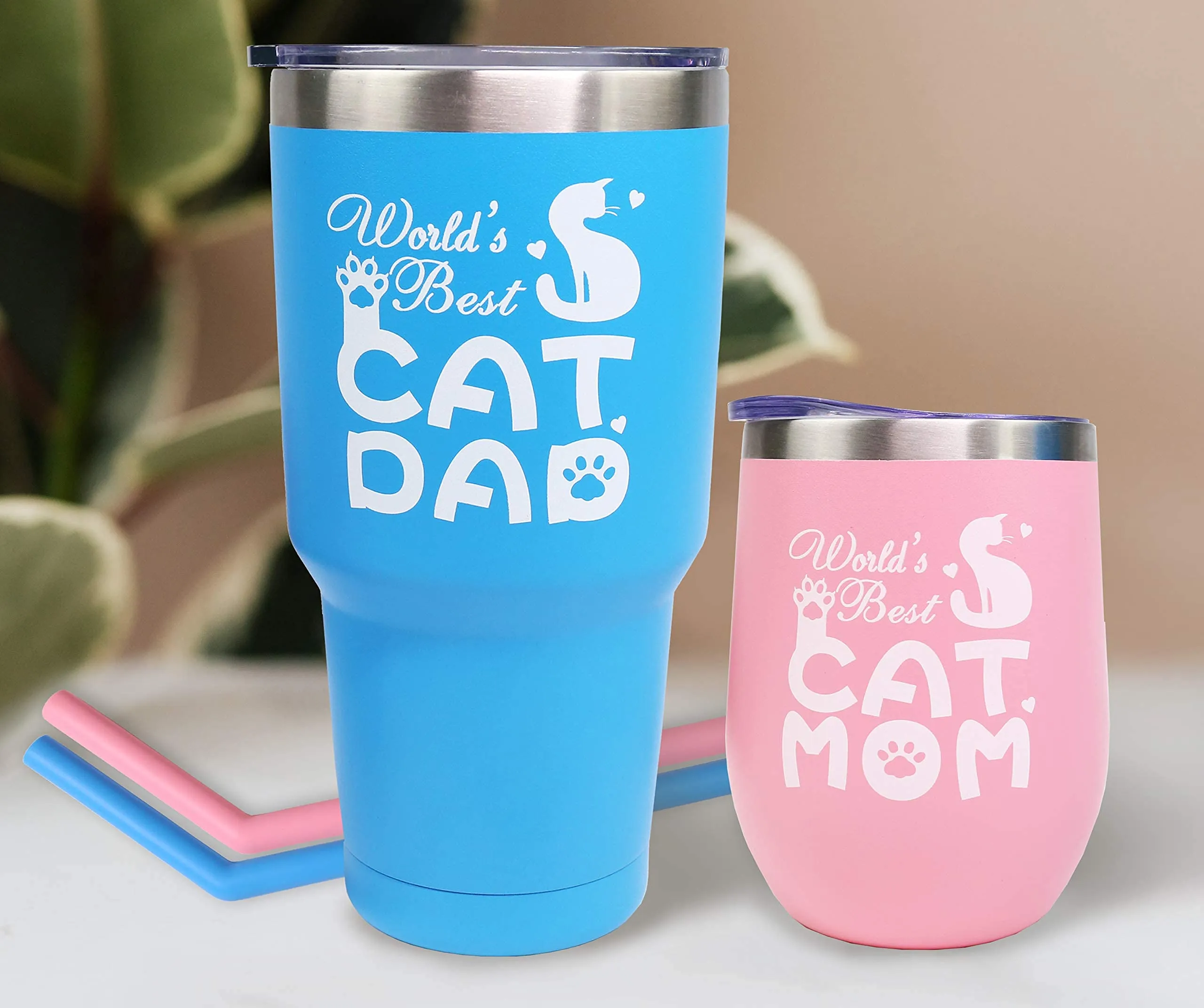 Cat Lovers Gifts for Couples,Cat Mom Dad Cup,Cat Dad Cup,Best Cat Mom,Best Cat Mom Mug,Cat