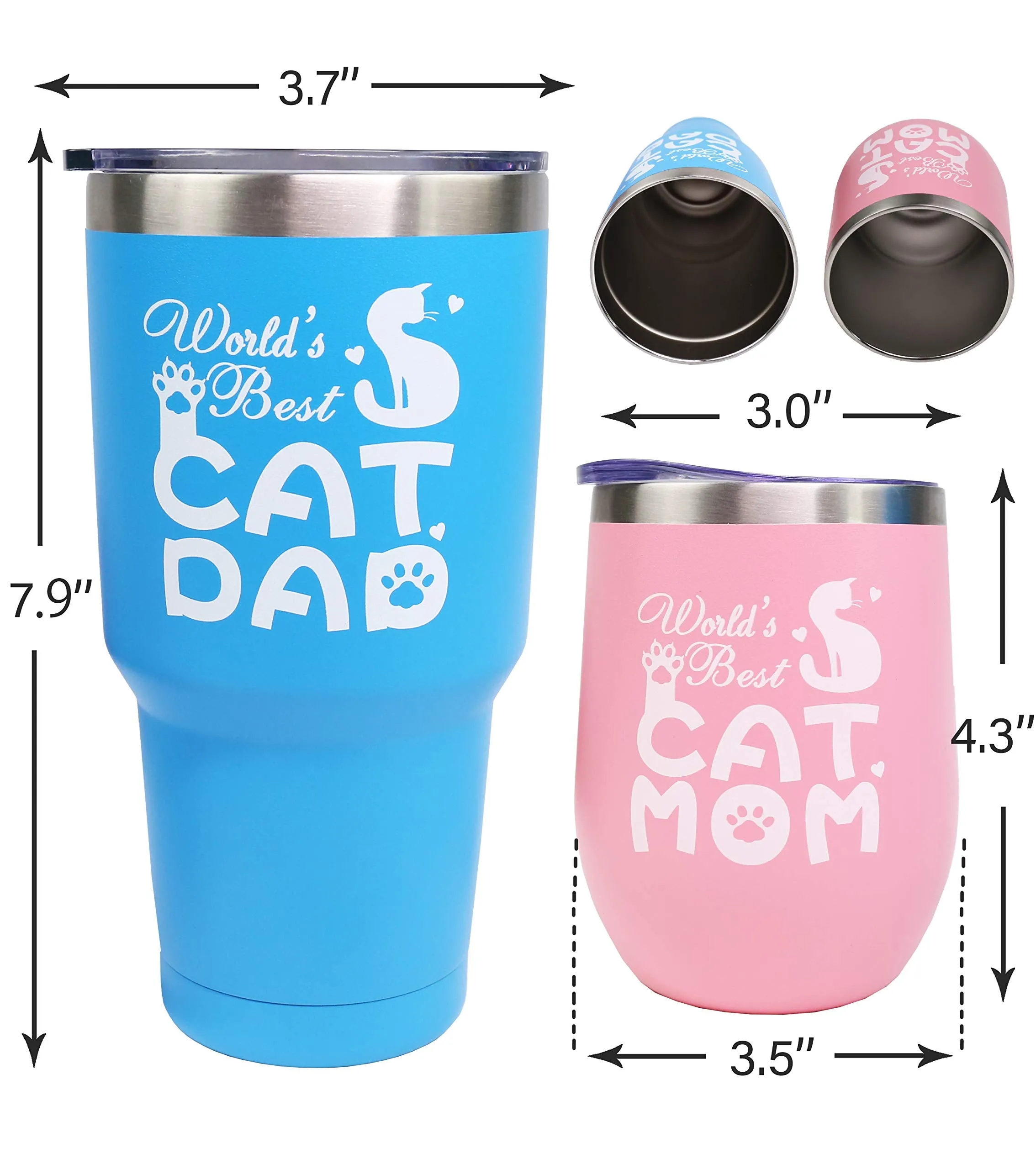 Cat Lovers Gifts for Couples,Cat Mom Dad Cup,Cat Dad Cup,Best Cat Mom,Best Cat Mom Mug,Cat