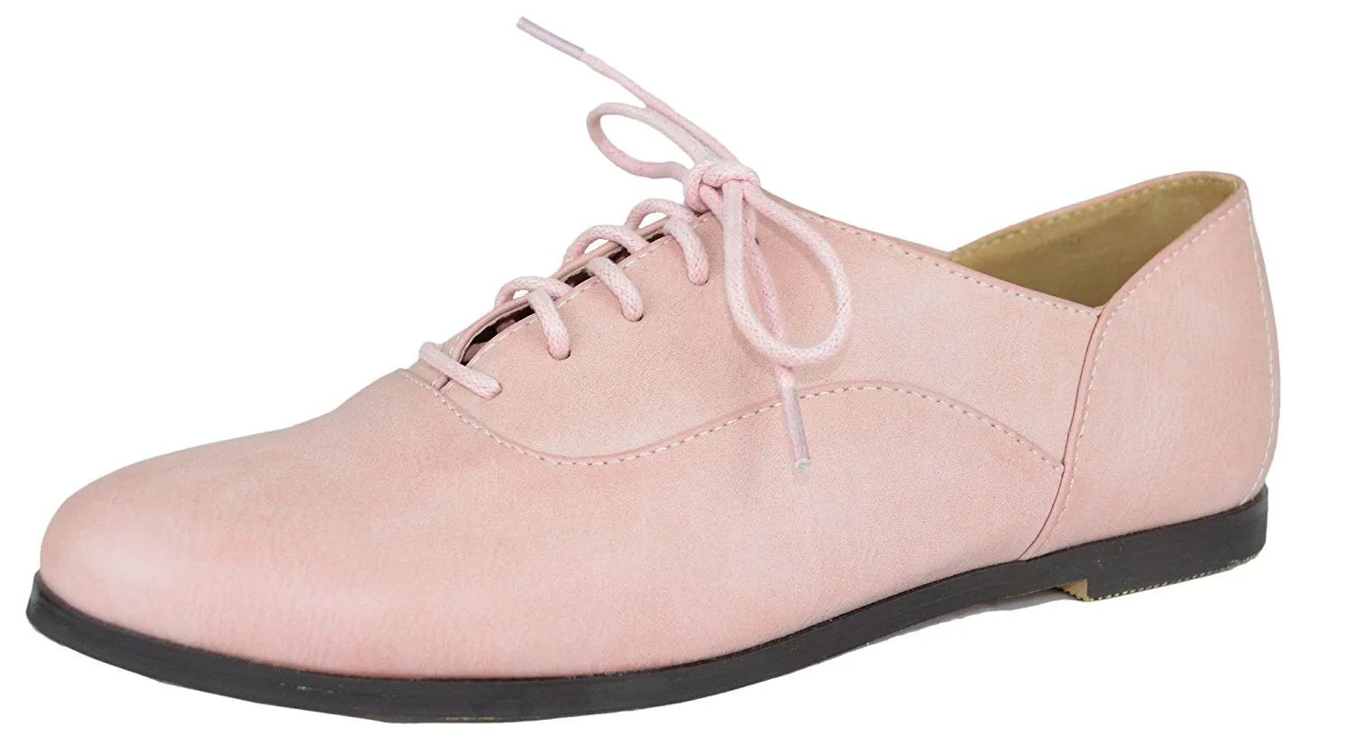 Chase & Chloe Dana-1 Women's Flat Heel Pointed Toe Lace Up Oxford