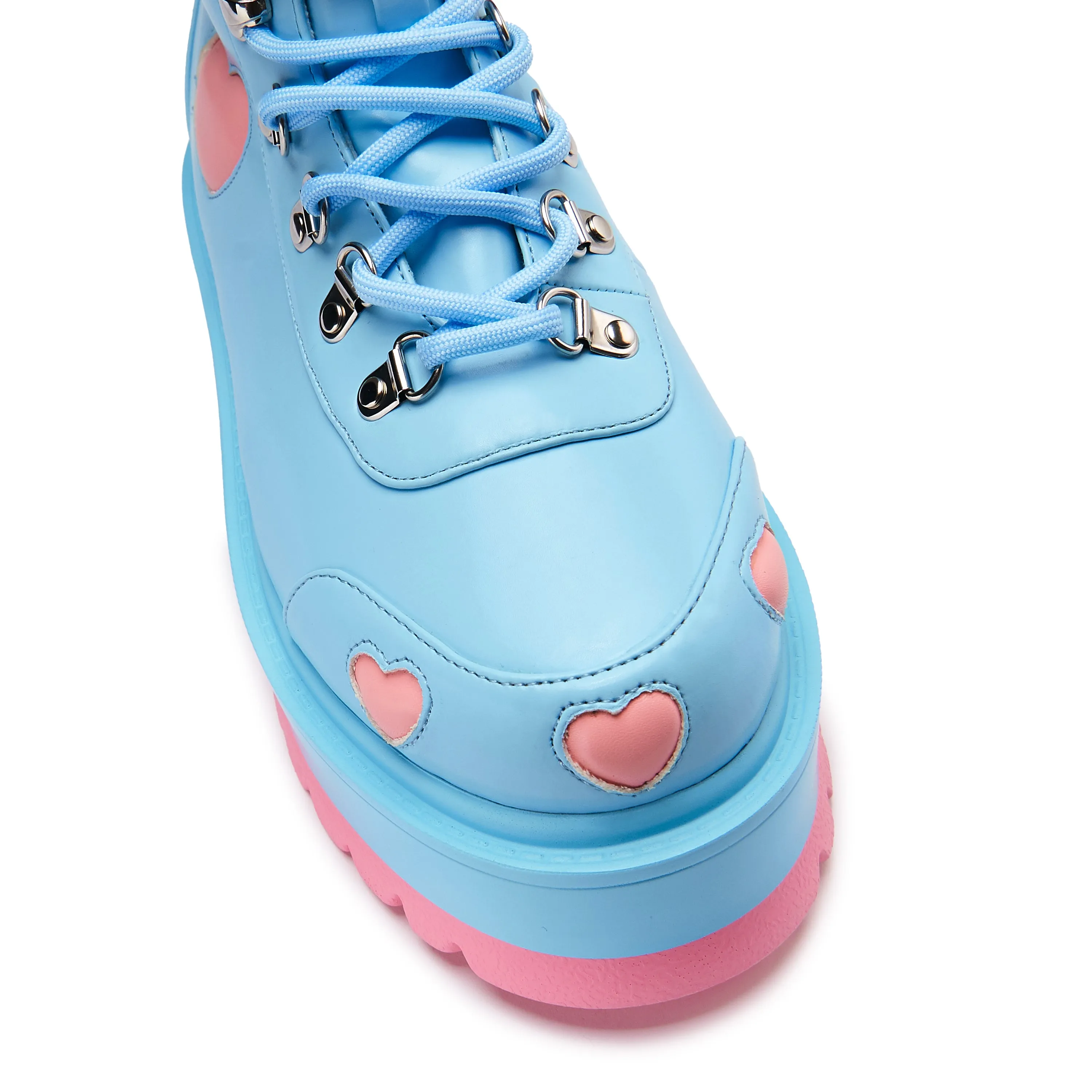 Chibi Cherub Kawaii Heart Boots - Blue