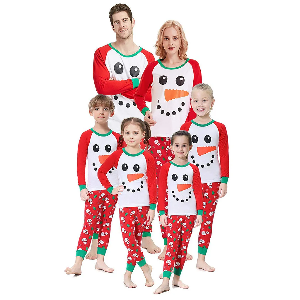 Christmas Pajamas Matching Family Pyjamas Parent-Child Suit Home Pajamas Two-Piece Set