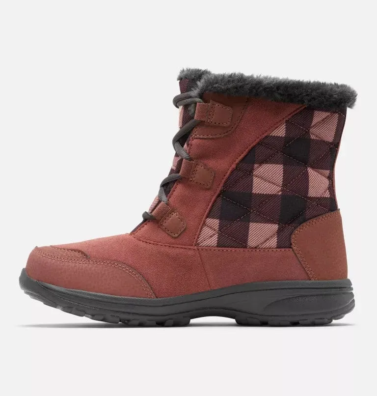 Columbia Women's Ice Maiden Shorty Waterproof Boots- Crabtree/ Peach Blossom