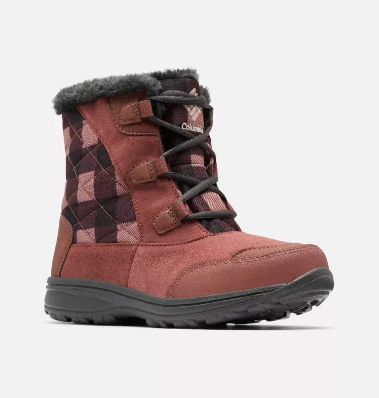 Columbia Women's Ice Maiden Shorty Waterproof Boots- Crabtree/ Peach Blossom