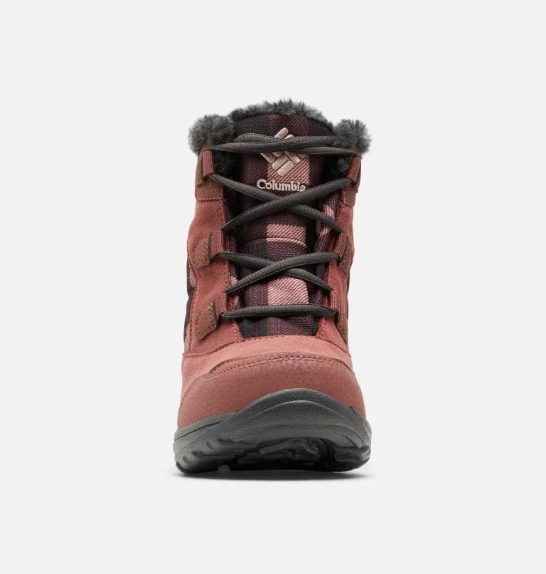 Columbia Women's Ice Maiden Shorty Waterproof Boots- Crabtree/ Peach Blossom