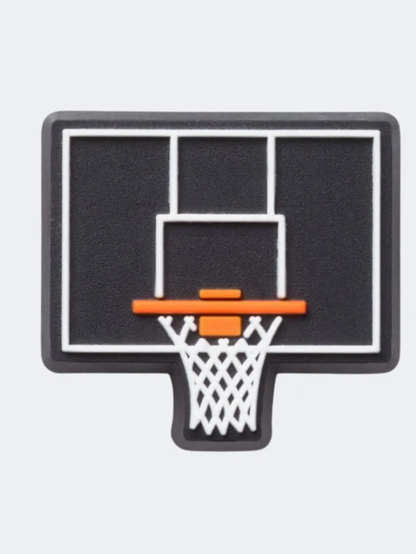 Crocs Basketball Backboard Unisex Lifestyle Pins Black/White/Orange