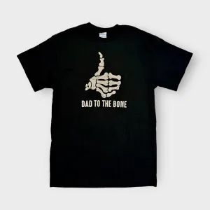 Dad to the Bone Crew Neck T-Shirt | 2XL | Black | Pre-Shrunk | New