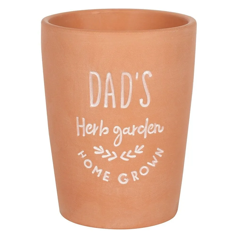 Dad's Herb Garden Terracotta Plant Pot