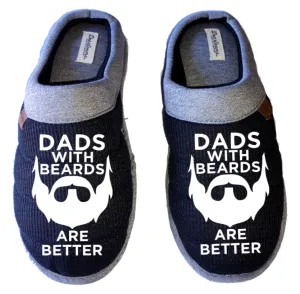 Dad's with beards are better DF by DEARFOAMS Men's Slippers / House Shoes slides dad father's day gift