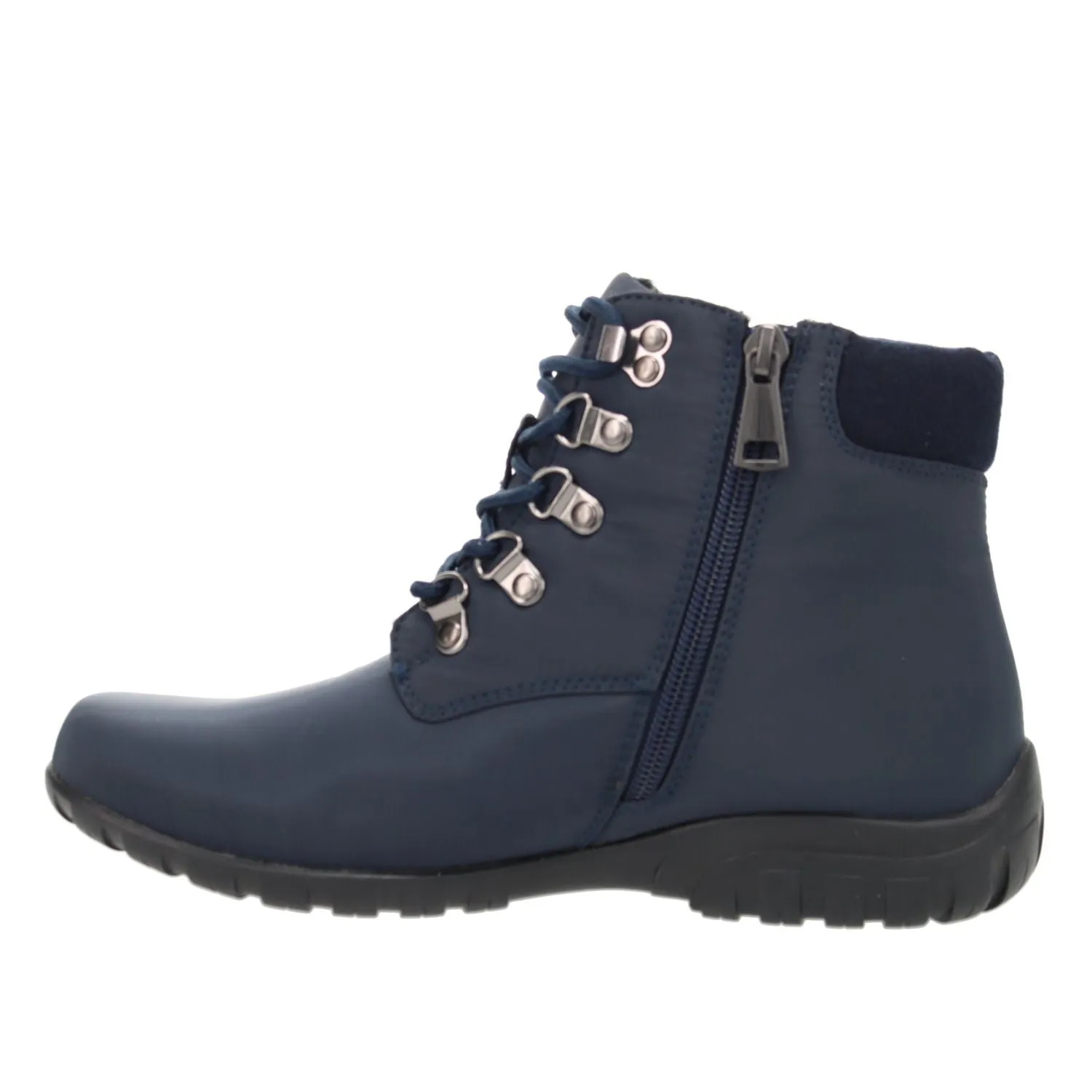 Dani Lace Navy Ankle Boots with Water resistance treatment