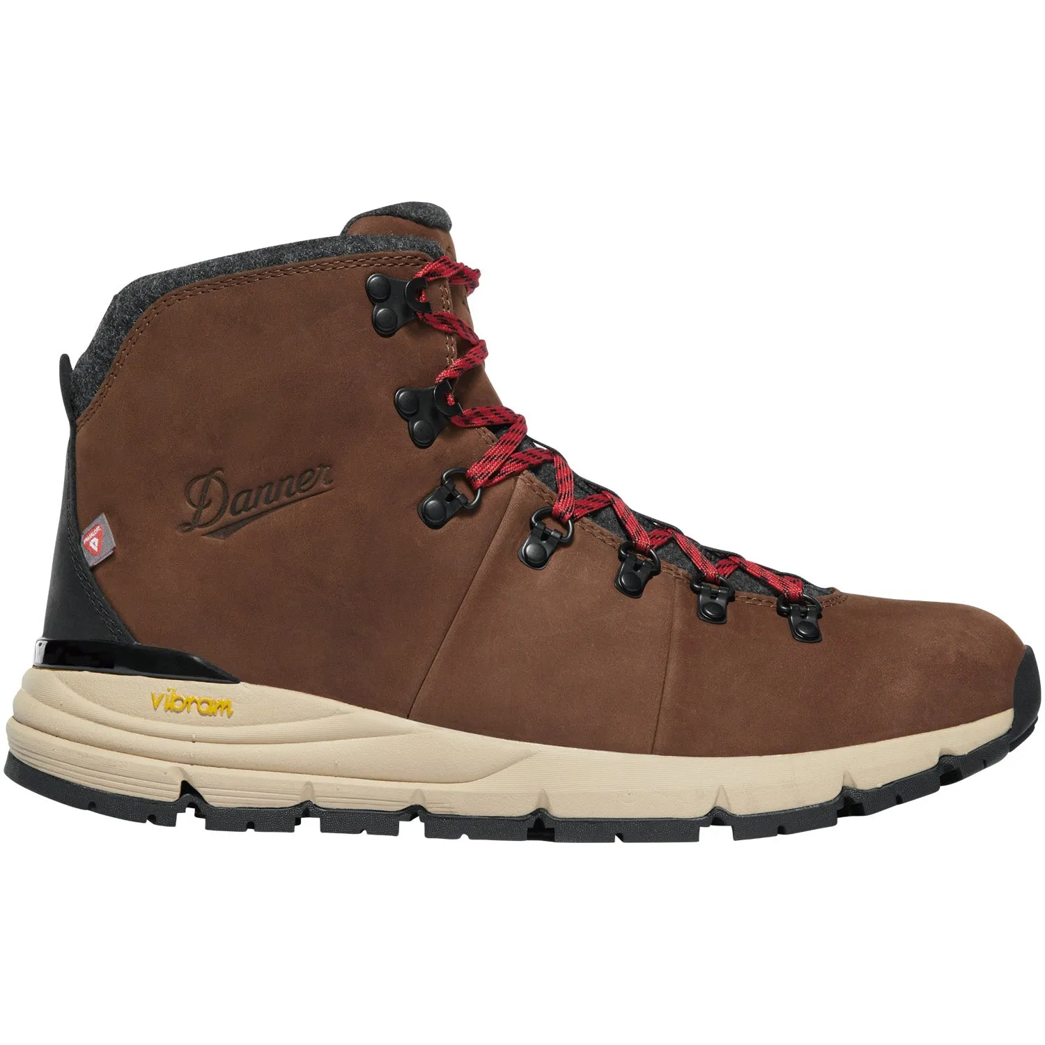 Danner Mens Mountain 600 200G Pinecone/Brick Red Leather Hiking Boots