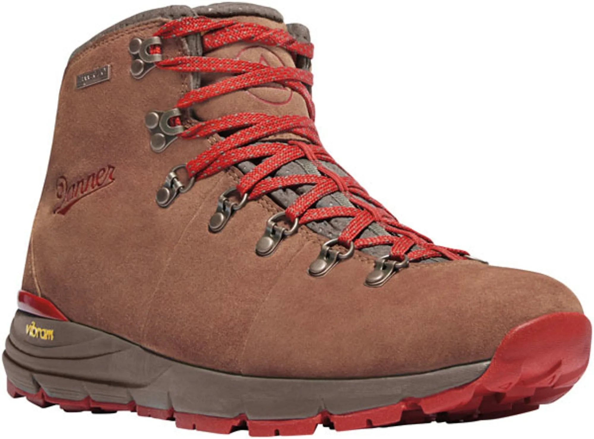 Danner Mountain 600 Mens Brown/Red Suede 4.5in WP Hiking Boots