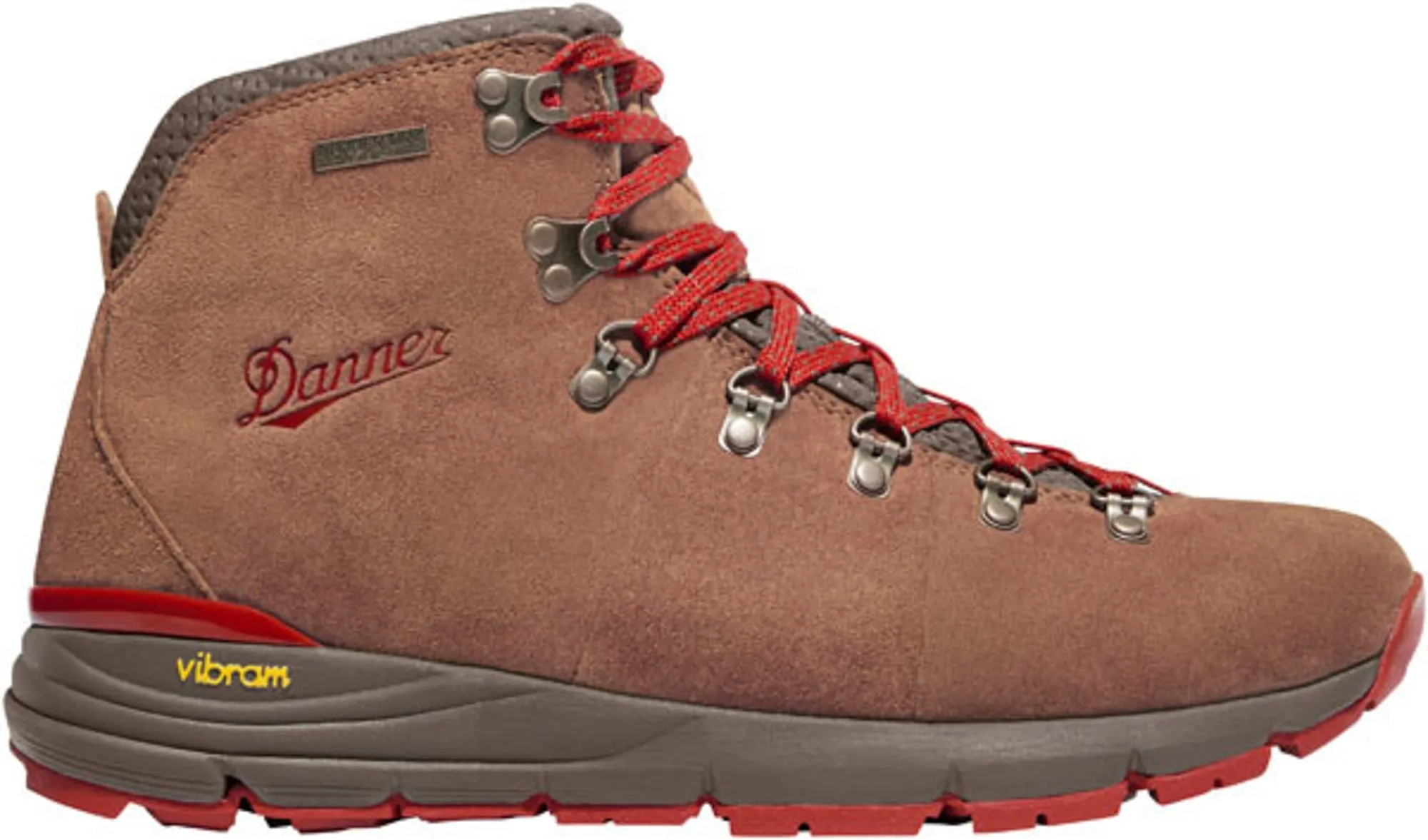 Danner Mountain 600 Mens Brown/Red Suede 4.5in WP Hiking Boots