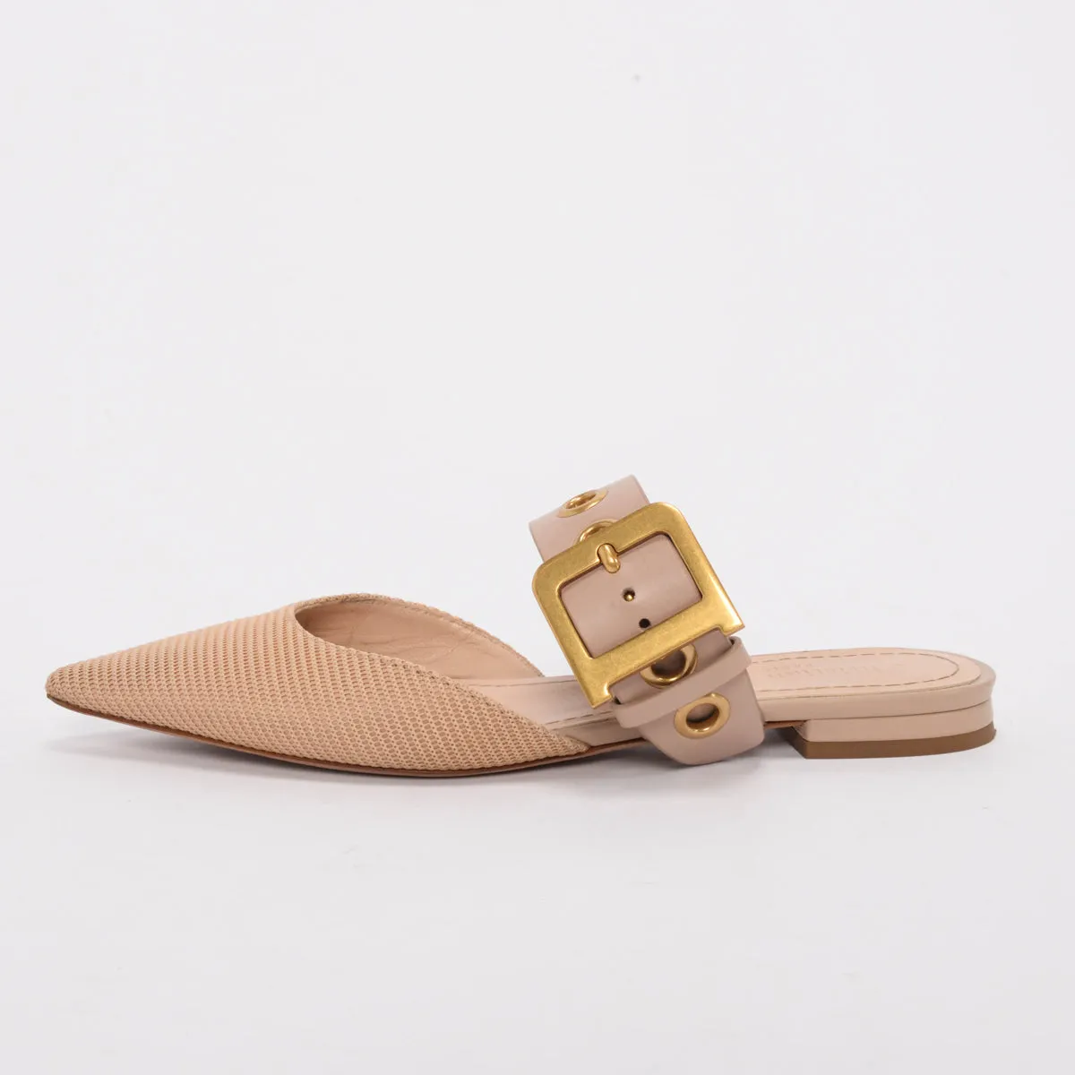 Dior Beige Technical Fabric D-Dior Flats 35.5