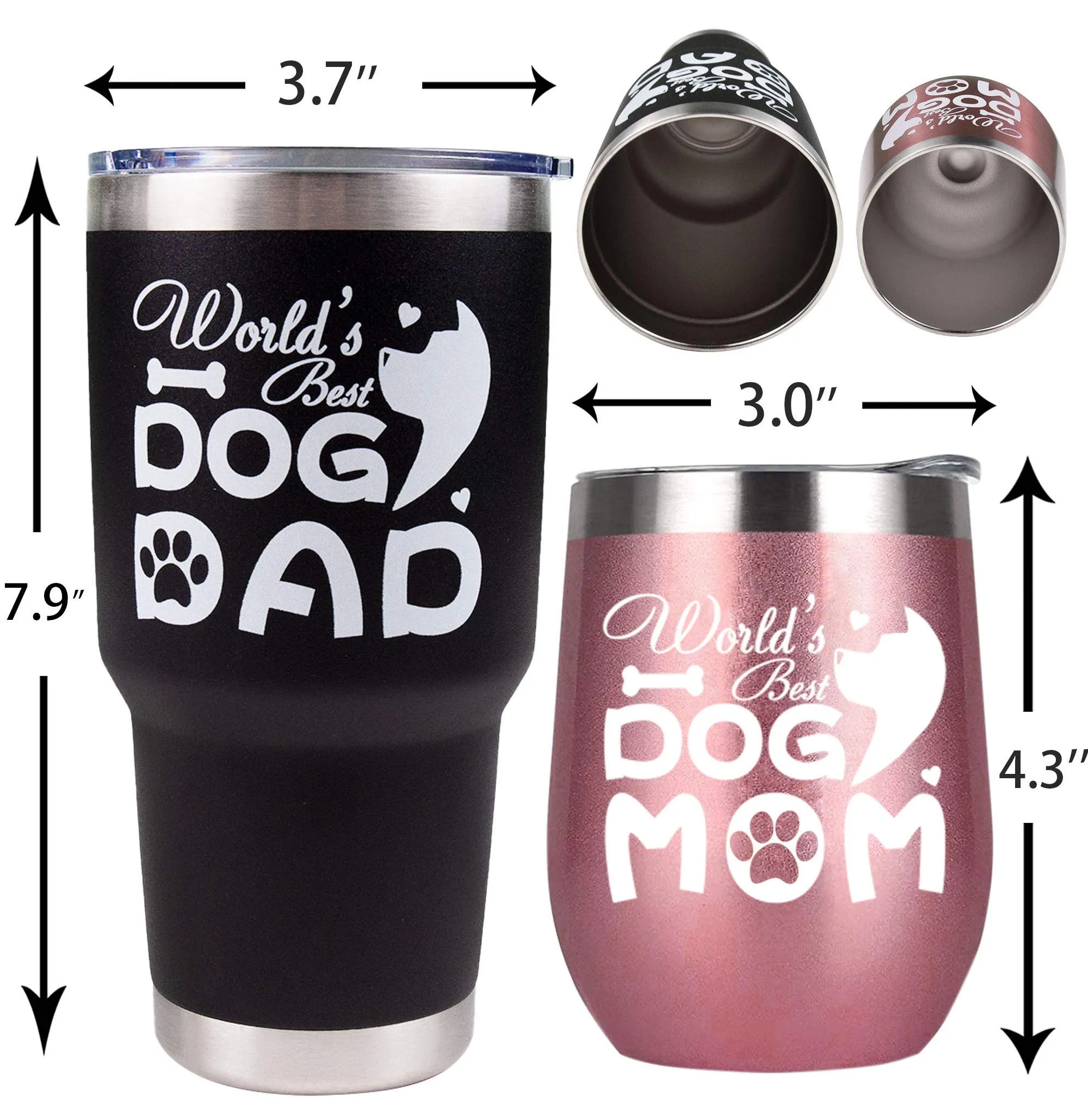 Dog Mom Gifts for Women, Dog Dad Gifts for Men, Dog Mom Dog Dad Mug, Dog Mom and Dad Cup