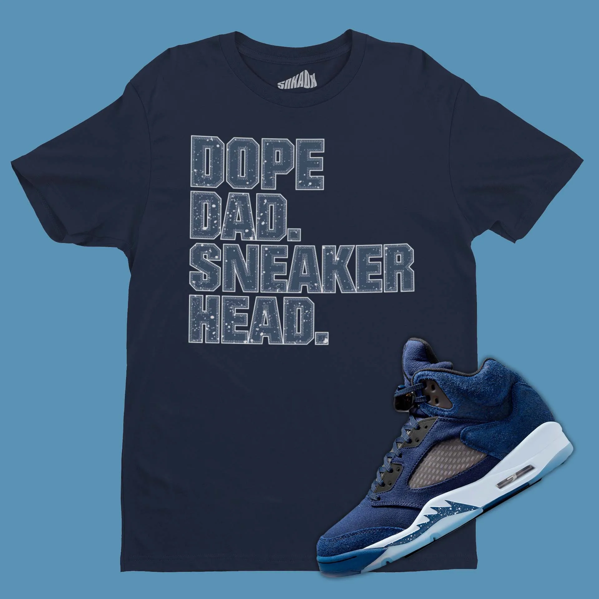 Dope Dad Senakerhead T-Shirt Matching Air Jordan 5 Midnight Navy